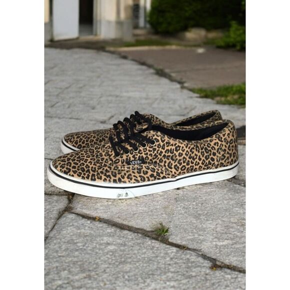 VANS Off The Wall Leopard Cheetah Animal Print Shoes Womens Size 7.5 Mens Size 6 - Picture 3 of 10